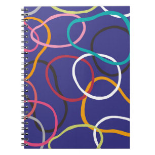 Caderno Espiral Círculos, abstrato banda padrão de vinheta uniform