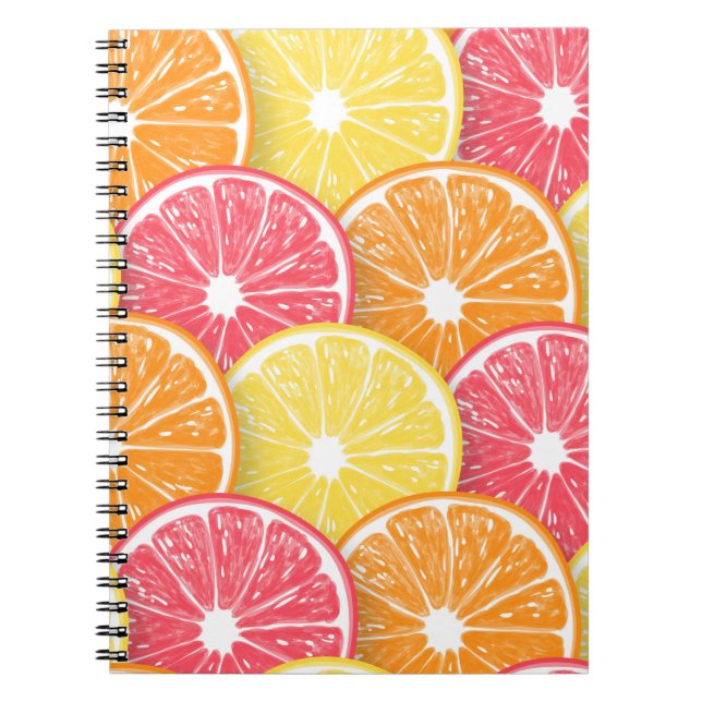 Caderno Espiral Círculos de citrinos (Frente)