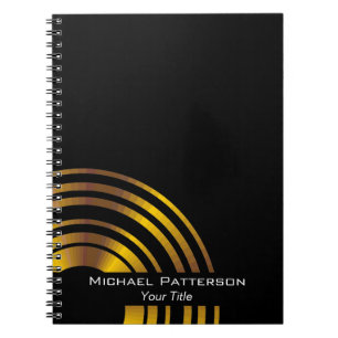 Caderno Espiral Círculos executivos modernos personalizados