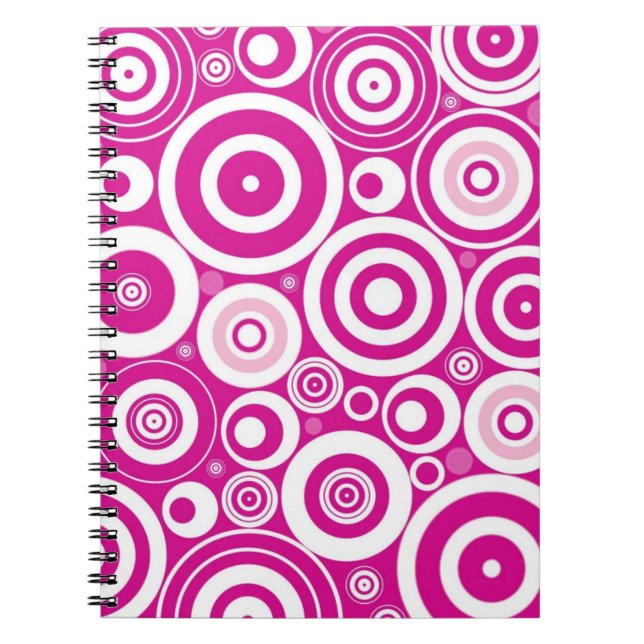 Caderno Espiral Círculos retrorreflectores Concentrados de Mod Ros (Frente)