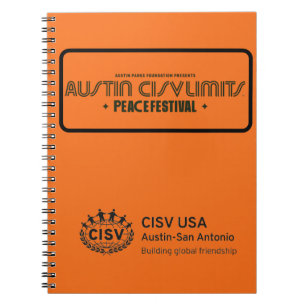 Caderno Espiral CISV Austin CISV limita o notebook de paz