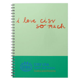 Caderno Espiral CISV Austin "Eu amo tanto o CISV."