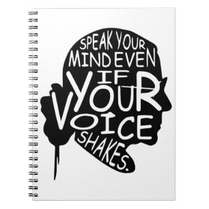 Caderno Espiral Cita Presente Feminista, Notório RBG