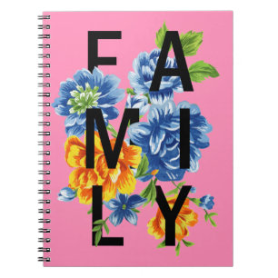 Caderno Espiral Citação da Família Floral
