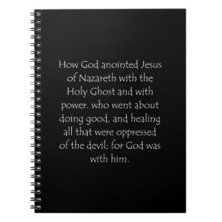 Caderno Espiral Citação das Escrituras Atos 10:38