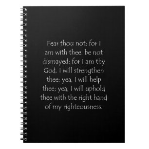 Caderno Espiral Citação das Escrituras Isaiah 41 10