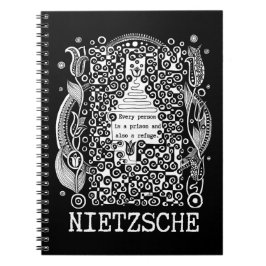 Caderno Espiral Citação das prisões e REFUGE de Nietzsche