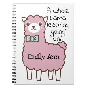 Caderno Espiral Citação de aprendizado do Llama