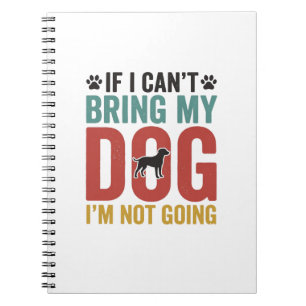 Caderno Espiral Citação de Cachorro Vetor Vintage Se Eu Não Posso