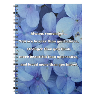 Caderno Espiral Citação de Encorajamento Positivo da Bravery Empat