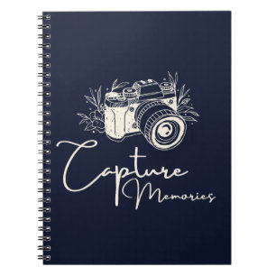Caderno Espiral Citação de Fotografia Capturar Memórias