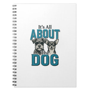 Caderno Espiral Citação de Vetor de Design de Amante de Cães Vinta