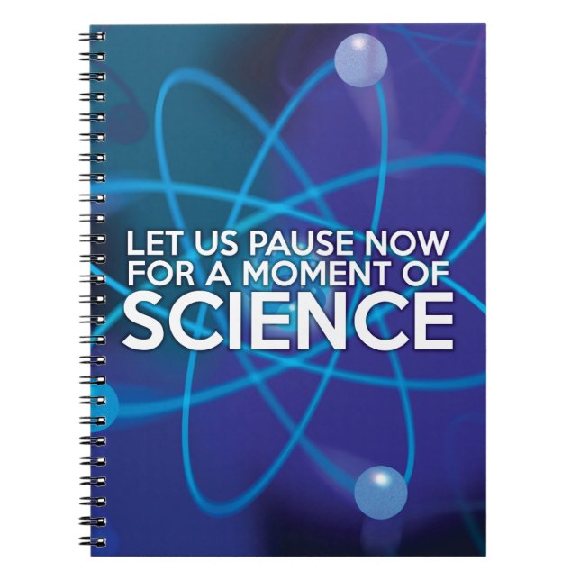 Caderno Espiral Citação Divertida de Ciência (Frente)