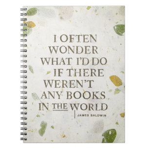 Caderno Espiral Citação do Livro de James Baldwin