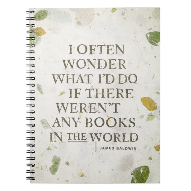 Caderno Espiral Citação do Livro de James Baldwin (Frente)