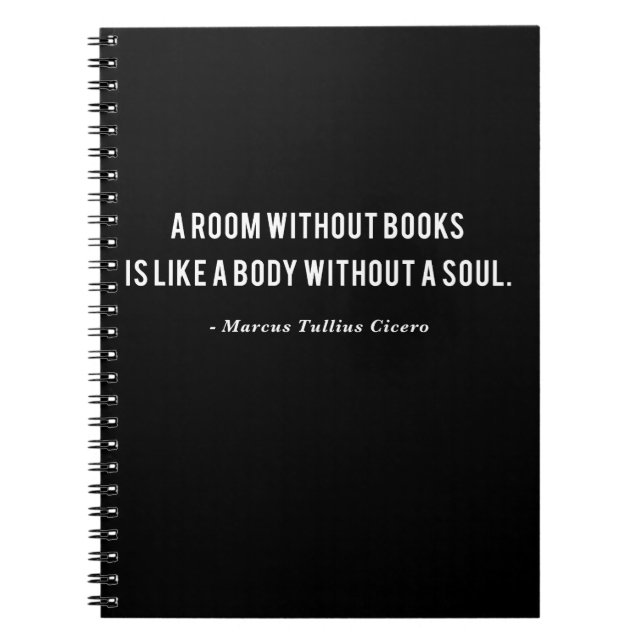 Caderno Espiral Citação dos Livros Marcus Tullius Cícero (Frente)