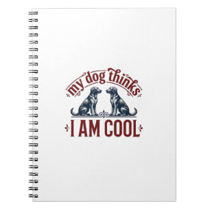 Caderno Espiral Citação Engraçada de Cachorro Camisa Vintage Desen