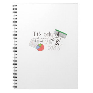 Caderno Espiral Citação Engraçada de Dados e Gráficos