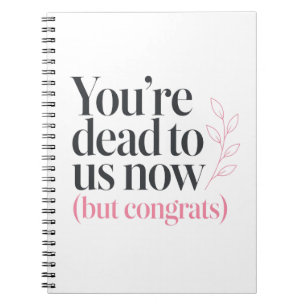 Caderno Espiral Citação engraçada de despedida e congratulações pa