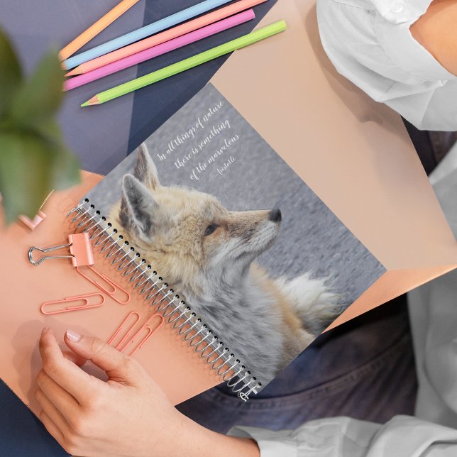 Caderno Espiral Citação Filosófica da Red Fox Aristóteles (In Situ)