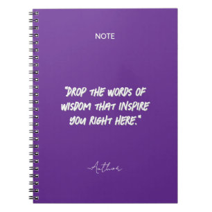 Caderno Espiral Citação Inspiradora Minimalista