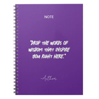 Caderno Espiral Citação Inspiradora Minimalista