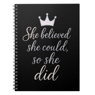 Caderno Espiral Citação Inspirativa para as Mulheres