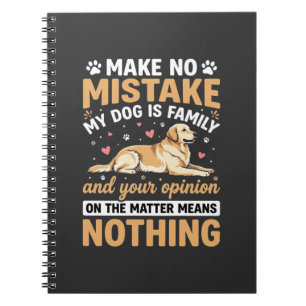 Caderno Espiral Citação Meu Cachorro é Família