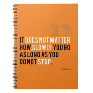 Caderno Espiral citação motivacional confúcio sonhos objetivos mod