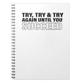 Caderno Espiral Citação Motivacional de Sucesso de Arte Dicas de V