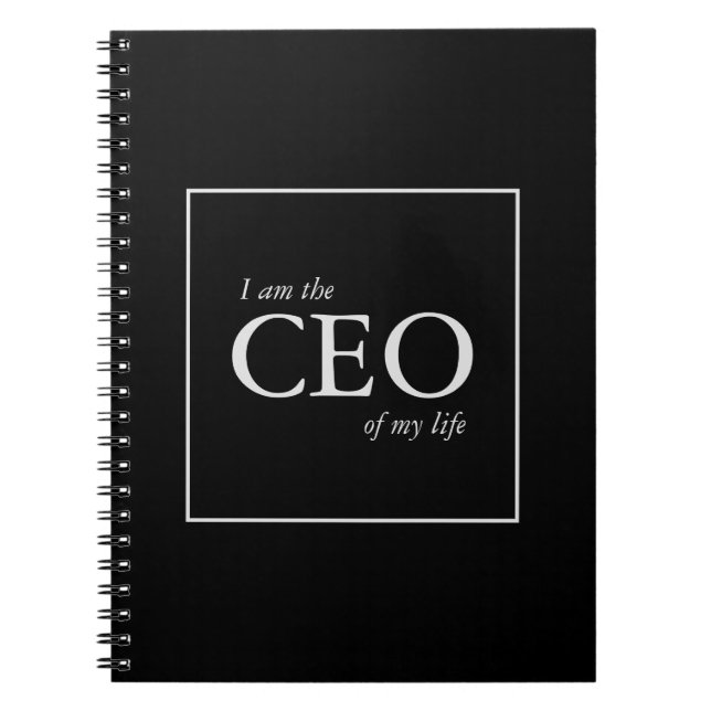 Caderno Espiral Citação Motivacional Eu sou o CEO da minha Vida (Frente)