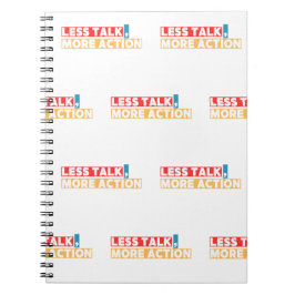 Caderno Espiral Citação Motivacional Ousada – Menos Conversa, Mais