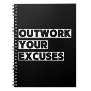 Caderno Espiral Citação Motivacional Supere suas Desculpas