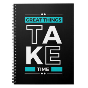 Caderno Espiral Citação Motivacional Texto Moderno e Positivo