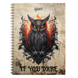 Caderno Espiral Citação Personalizada de Coroa Preta de Papel Anti