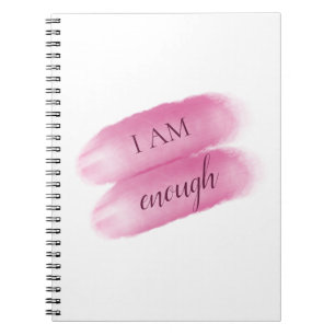 Caderno Espiral Citação Simples Inspiradora Eu Sou Suficiente Pa