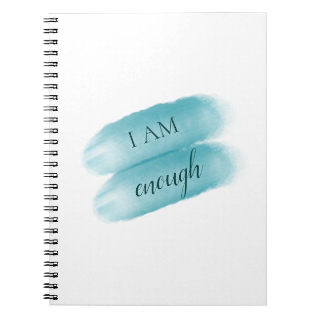 Caderno Espiral Citação Simples Inspiradora Eu Sou Suficiente Para (Frente)