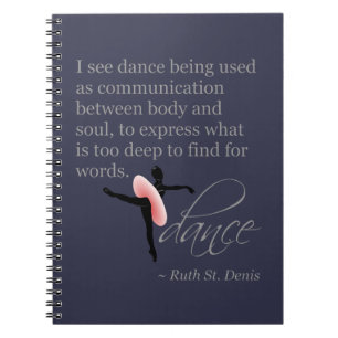 Caderno Espiral Citações da dança com atitude