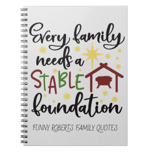 Caderno Espiral Citações da Família Engraçada Religiosa do Nat