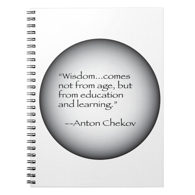 Caderno Espiral Citações de Anton Chekov (Frente)