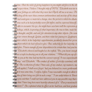 Caderno Espiral Citações do orgulho e do preconceito