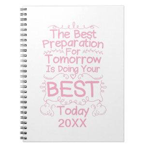 Caderno Espiral Citações Motivacionais - Faça o seu melhor hoje