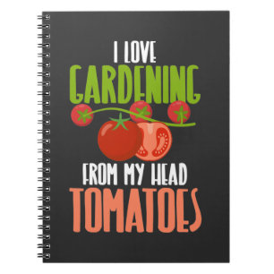 Caderno Espiral Citando Tomates Hillarious Tomatine Gardening