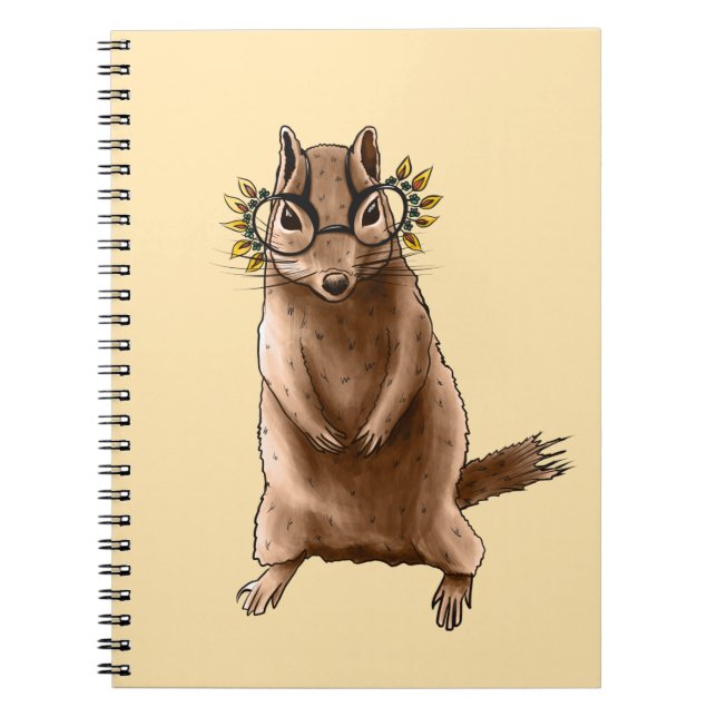 Caderno Espiral Cite Os Óculos De Hippie Chipmunk (Frente)