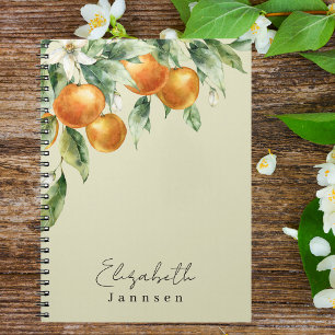 Caderno Espiral Citrus Floral Modern Monograma