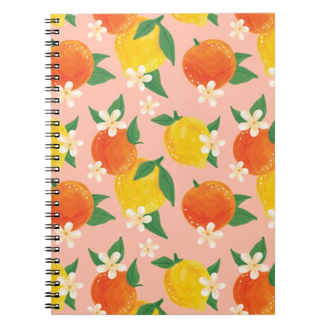 Caderno Espiral Citrus Lemon Orange Small Notebook (Frente)