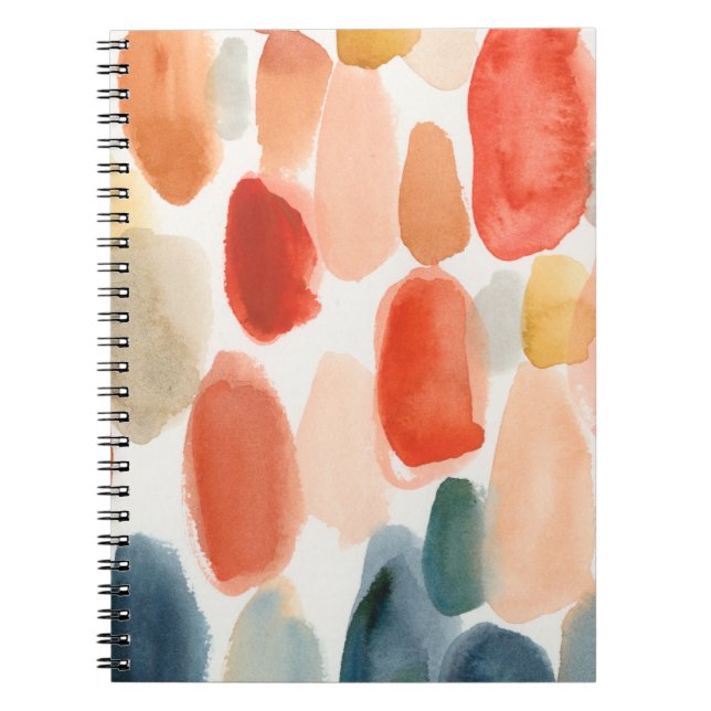 Caderno Espiral Citrus Season - Coral e Blue Stones (Frente)