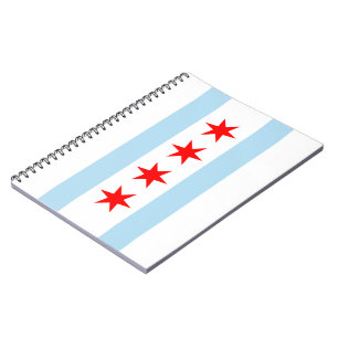 Caderno Espiral City Flag de Chicago (Illinois)