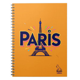 Caderno Espiral City of Lights: Bold Paris Typography Art