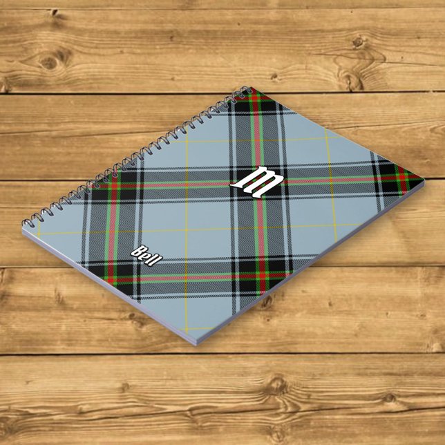 Caderno Espiral Clan Bell Tartan (Criador carregado)